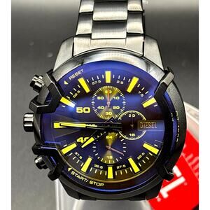 Diesel DZ4529 Griffed Men's Black Stainless Steel 48mm Chronograph Watch NIBWT